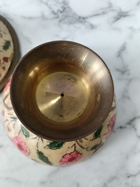 Mosiężne puzderko vintage