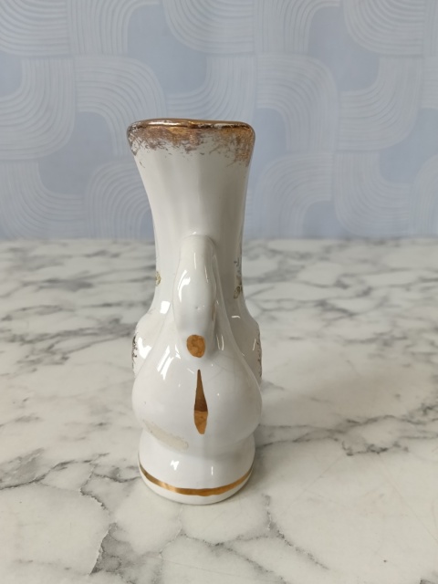 Wazonik łabędź porcelana złota róża Chodzież