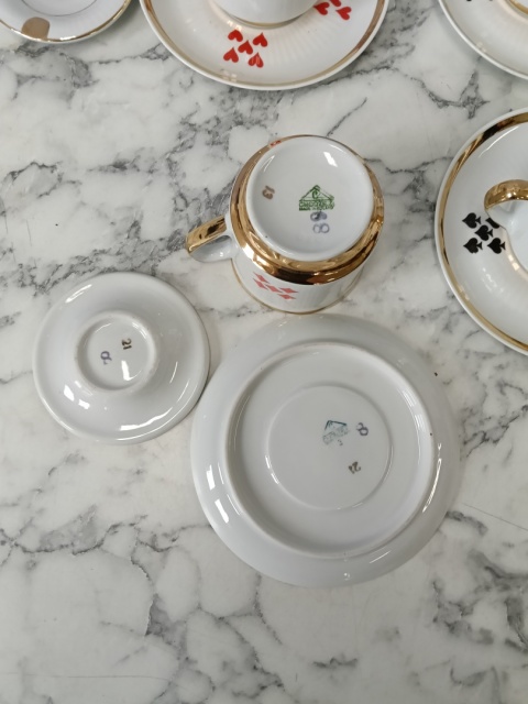 Zestaw brydżowy dla 4 osób porcelana Chodzież