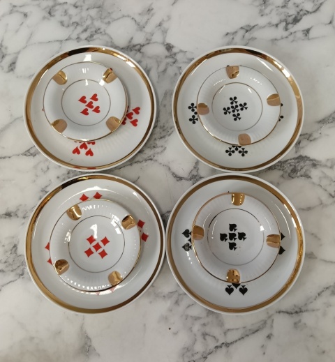 Zestaw brydżowy dla 4 osób porcelana Chodzież