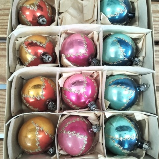 Bombki choinkowe prl zestaw 180