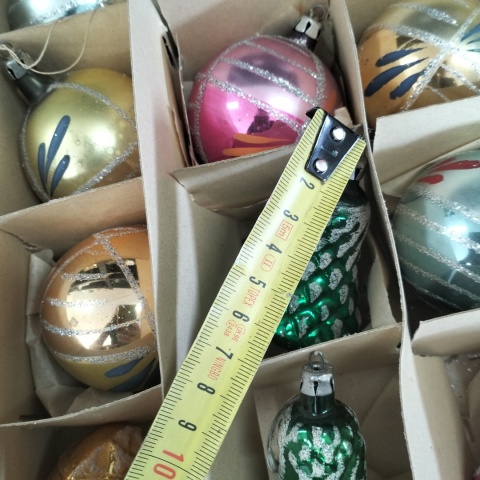 Bombki choinkowe prl zestaw 181
