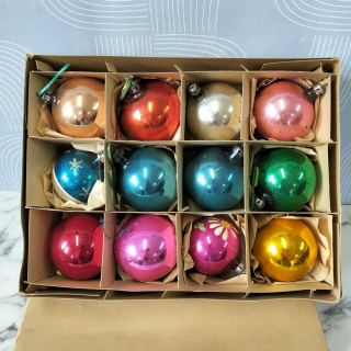 Bombki choinkowe vintage PRL zestaw 207