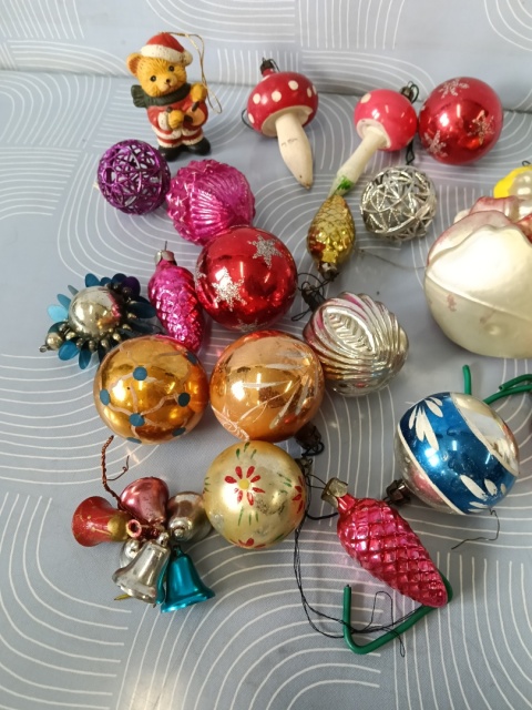 Bombki choinkowe PRL zestaw 1