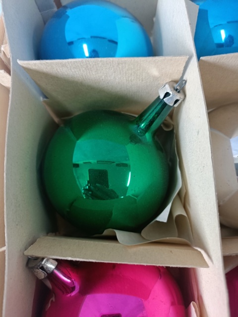 Bombki choinkowe prl zestaw 10