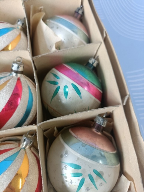 Bombki choinkowe prl zestaw 11