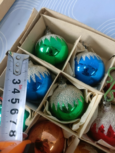 Bombki choinkowe prl zestaw 7