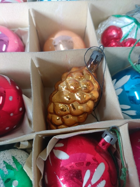 Bombki choinkowe prl zestaw 9