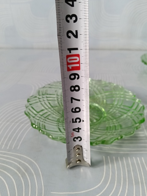 Zielone talerzyki deserowe vintage 6 sztuk