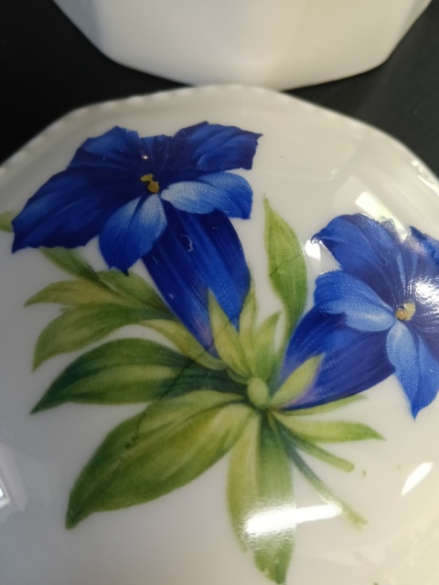 Stara bombonierka puzderko porcelana Königszelt Śląsk