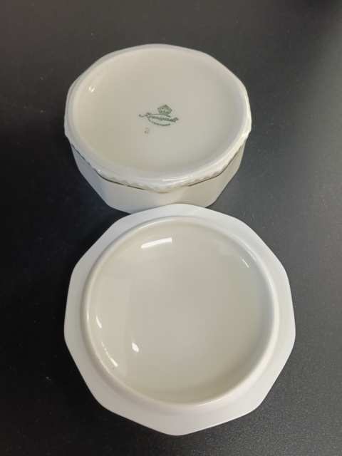 Stara bombonierka puzderko porcelana Königszelt Śląsk