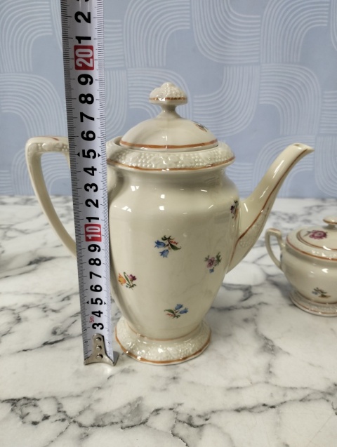 Dzbanek z cukierniczką porcelana Huta Franciszka
