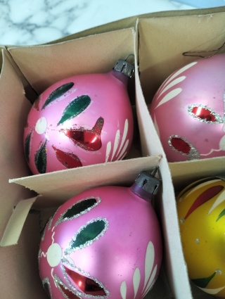Bombki choinkowe prl zestaw 151