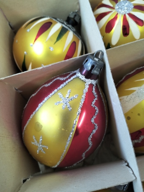 Bombki choinkowe prl zestaw 151