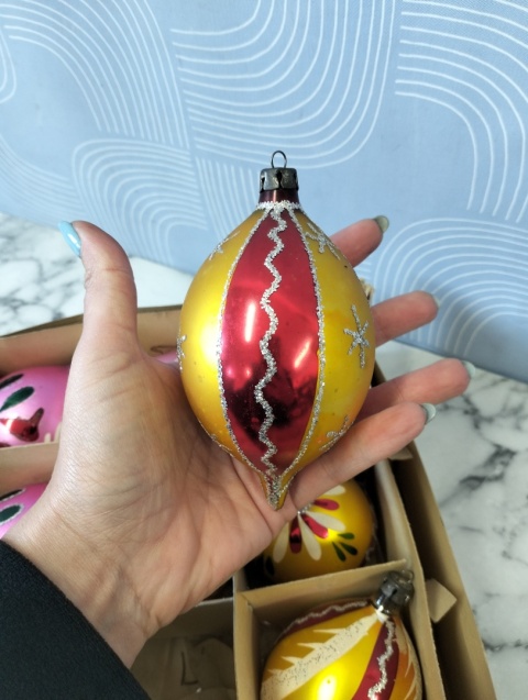Bombki choinkowe prl zestaw 151