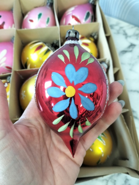 Bombki choinkowe prl zestaw 151