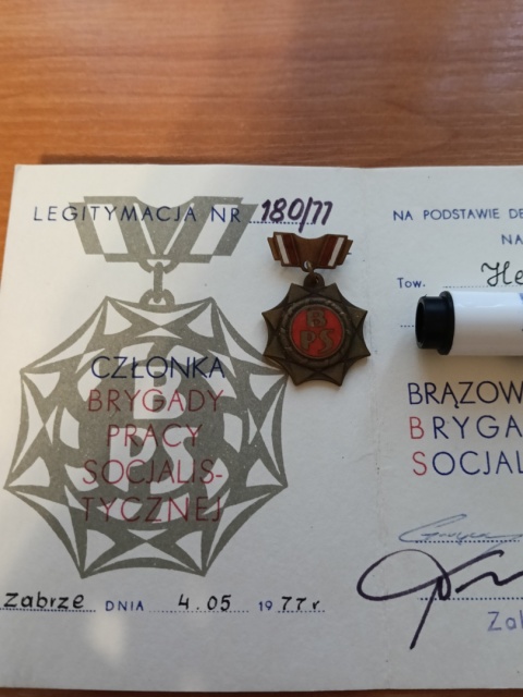 Brązowa odznaka brygady pracy socjalistycznej p4
