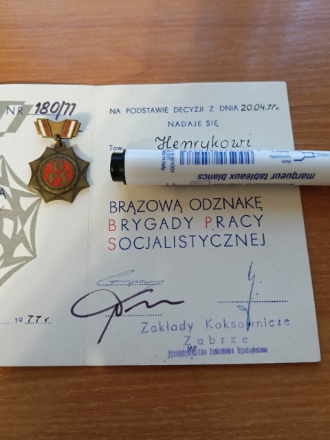 Brązowa odznaka brygady pracy socjalistycznej p4