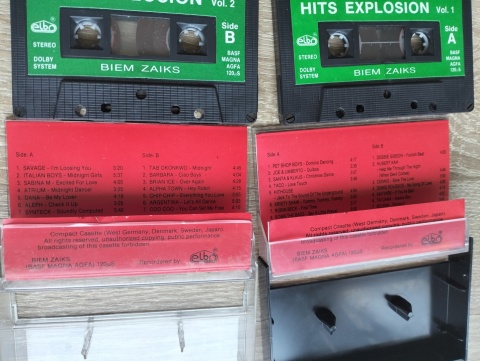 Kasety magnetofonowe Hits Explosion wyd.Elbo 4 sztuki całość za 60zł