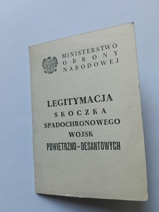 Legitymacja skoczek spadochronowy p4 pusta
