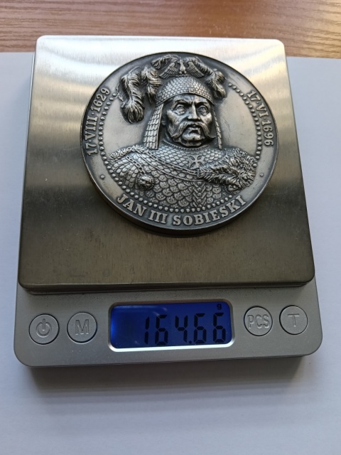 Medal platerowany Jan III Sobieski bitwa pod Wiedniem.