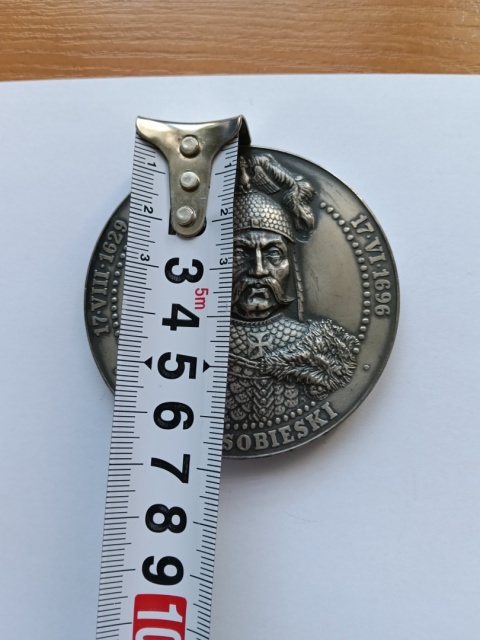 Medal platerowany Jan III Sobieski bitwa pod Wiedniem.