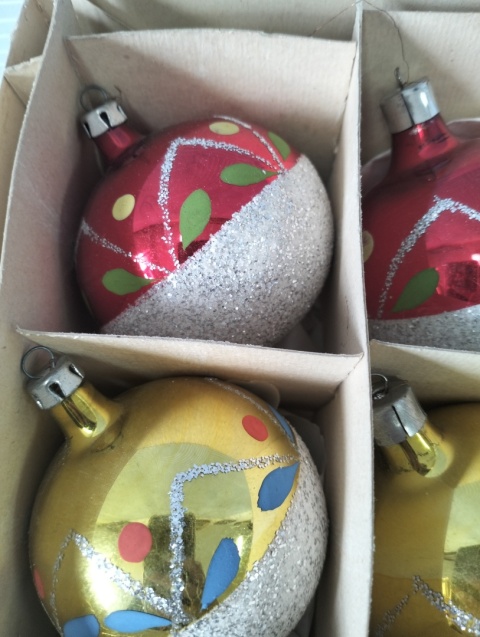 Bombki choinkowe vintage PRL zestaw 153
