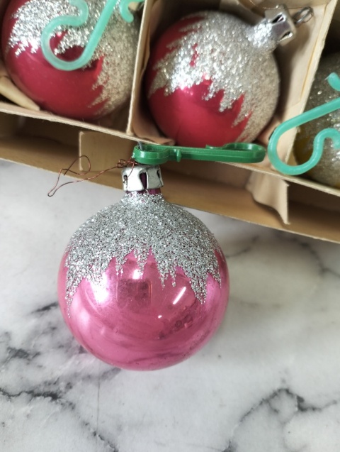 Bombki choinkowe vintage PRL zestaw 155