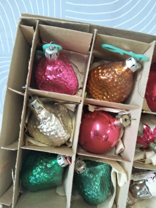 Bombki choinkowe vintage PRL zestaw 156