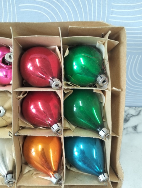 Bombki choinkowe vintage PRL zestaw 157