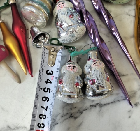 Bombki ozdoby choinkowe vintage PRL zestaw 159
