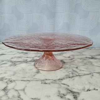 Piękna patera Strawberry Poziomki rozalin różowa duża 32cm vintage