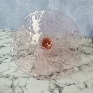 Piękna patera Strawberry Poziomki rozalin różowa duża 32cm vintage