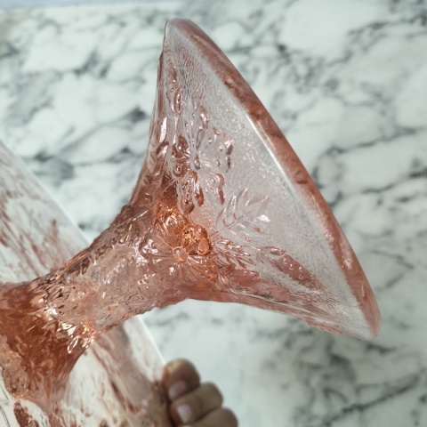 Piękna patera Strawberry Poziomki rozalin różowa duża 32cm vintage