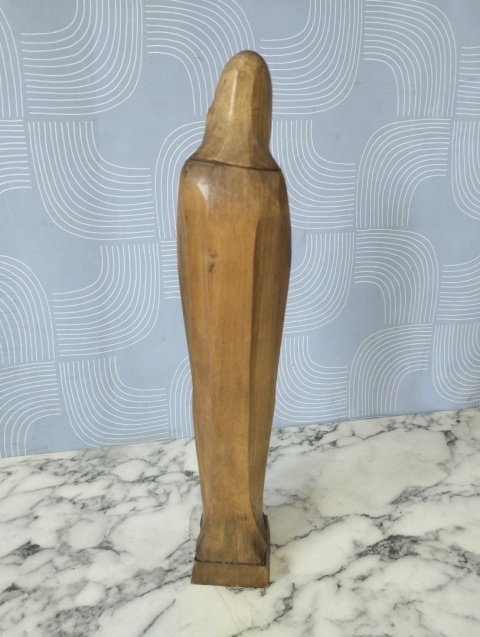 Stara drewniana rzeźba Madonna Matka Boska Art Deco