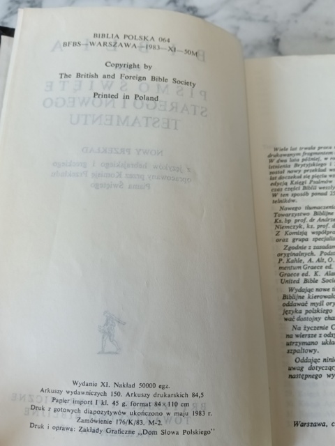 Biblia to jest pismo święte starego i nowego testamentu 1983