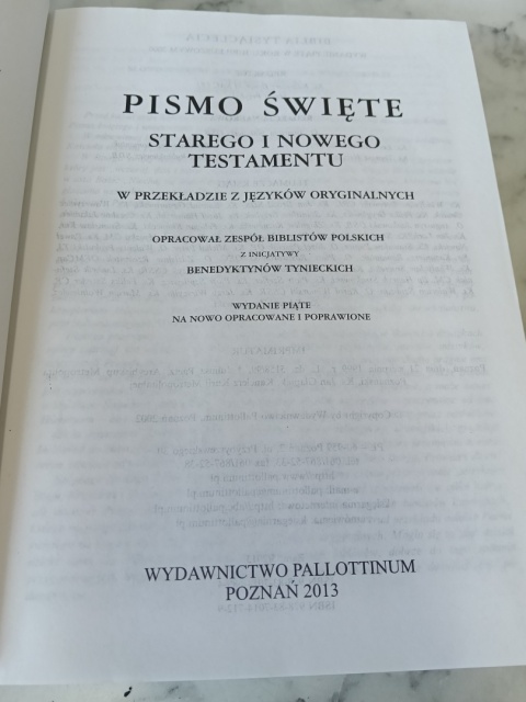 Pismo Święte Nowego Starego Testamentu pallottinum