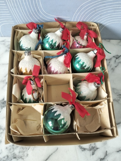 Bombki choinkowe PRL zestaw 2