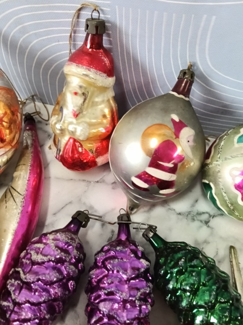 Bombki choinkowe prl zestaw 1