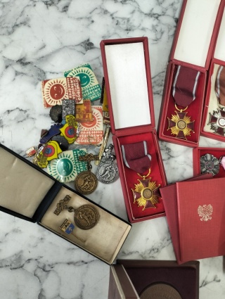 Legitymacje odznaczenia przypinki zestaw 10
