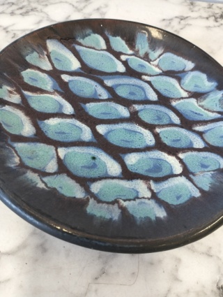 Patera ceramiczna z dekoracją abstrakcyjną w stylu New Look