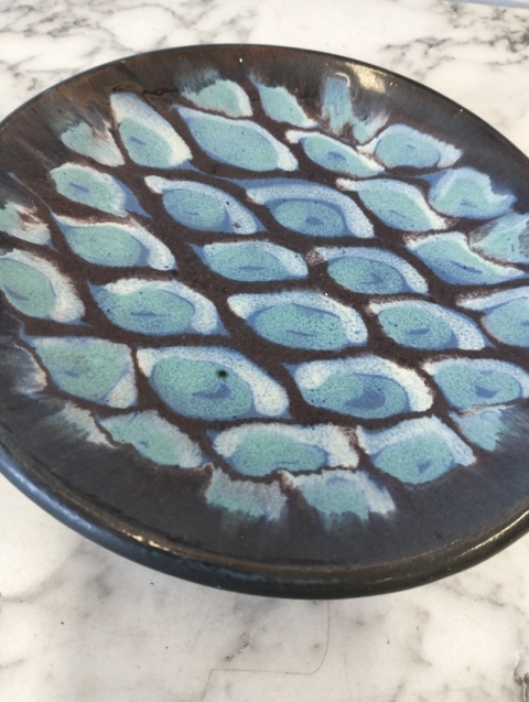 Patera ceramiczna z dekoracją abstrakcyjną w stylu New Look