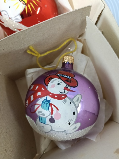 Bombki choinkowe PRL zestaw 6
