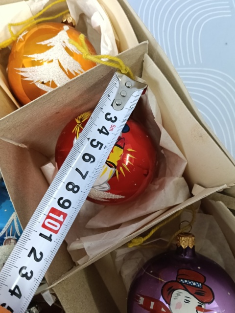 Bombki choinkowe PRL zestaw 6