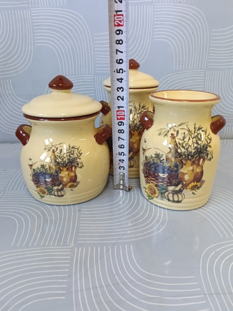 Ceramiczne pojemniki kuchenne vintage