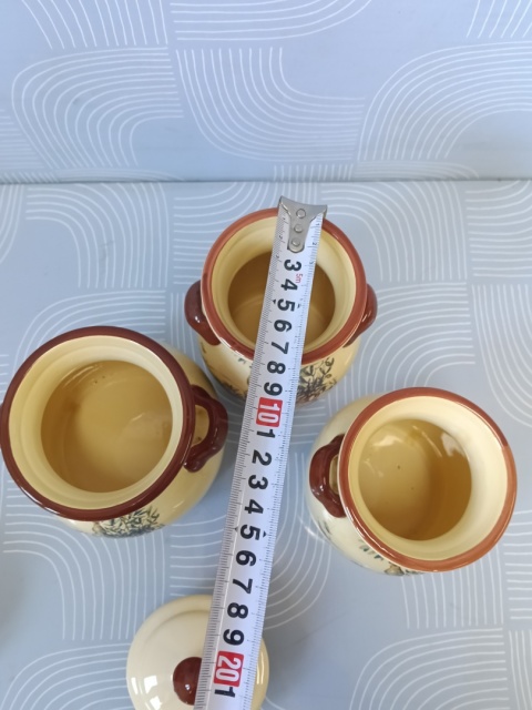Ceramiczne pojemniki kuchenne vintage
