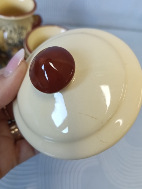 Ceramiczne pojemniki kuchenne vintage