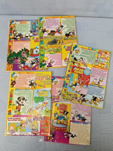 Kultowe komiksy Kaczor Donald 1998 rok 5 sztuk