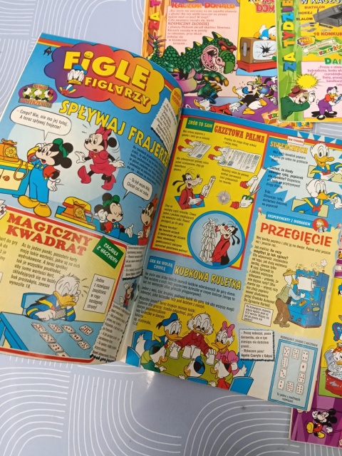 Kultowe komiksy Kaczor Donald 1998 rok 5 sztuk