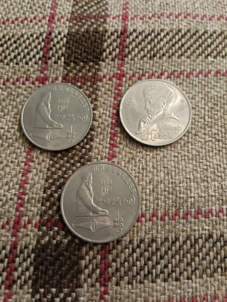 Monety kolekcjonerskie 1 rubel 3 sztuki